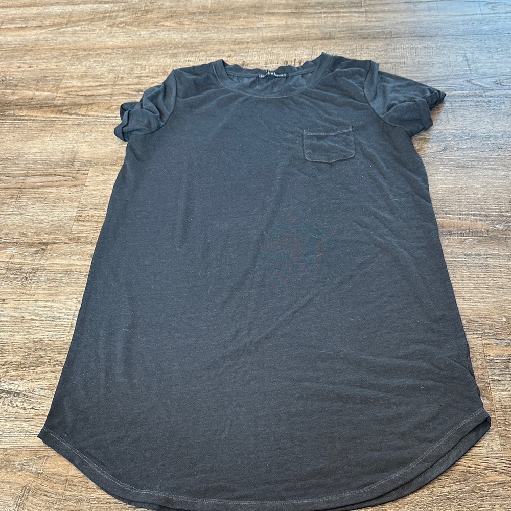 Derek Heart Black Short Sleeve T-shirt Dress with Pocket